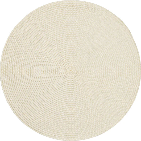 Placemat Round Fossil White 38cm