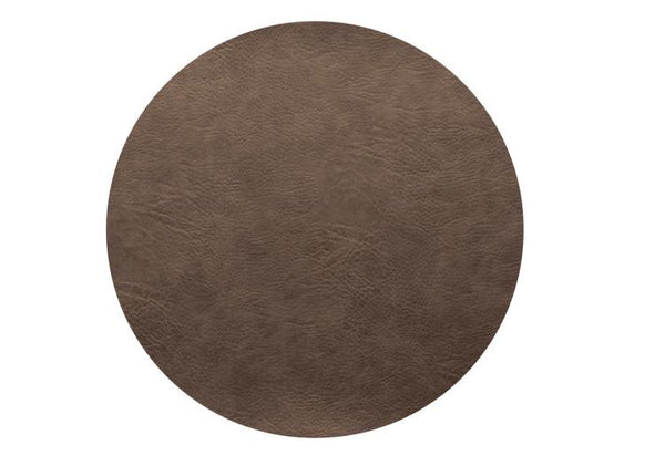 Placemat Round Nougat Brown