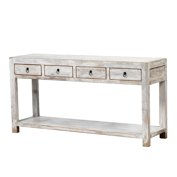 Console White Wash 4 Drawers 170x45x85cm