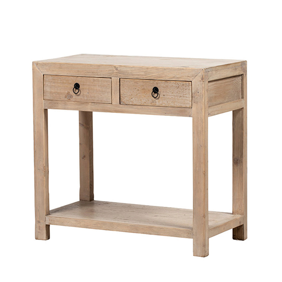 Console natural 2 drawers 90x45x85cm