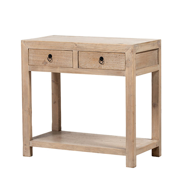 Console natural 2 drawers 90x45x85cm
