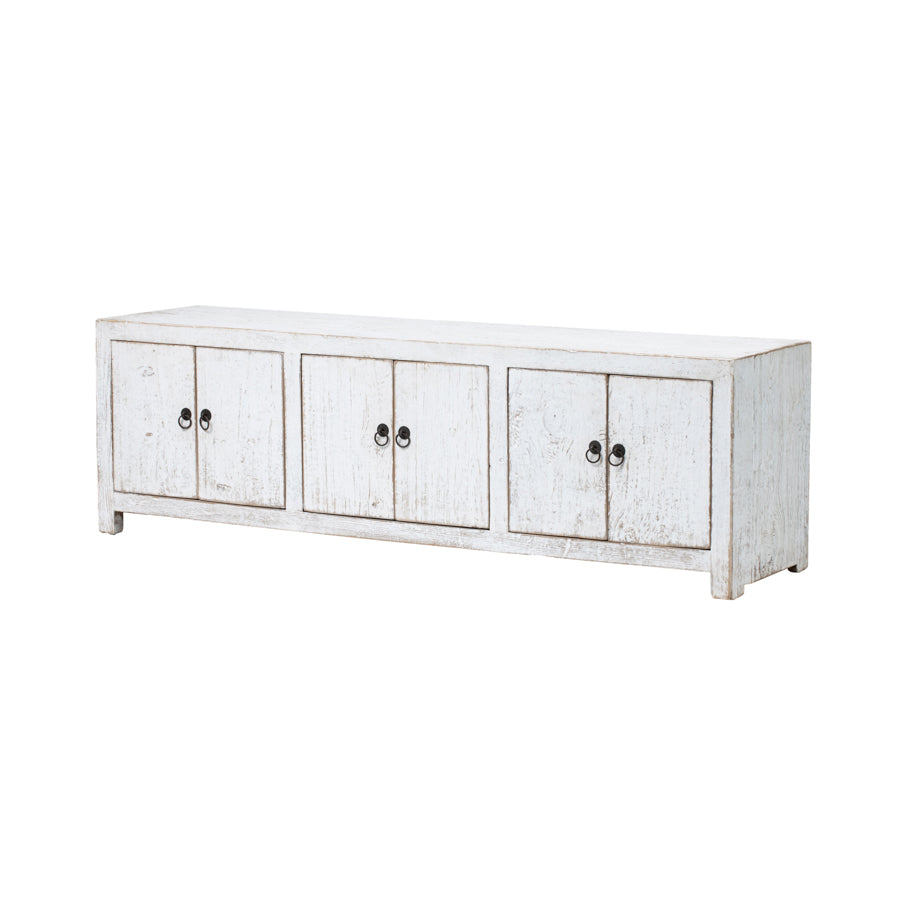 TV Unit White With 6 Doors 178x45x55 cm