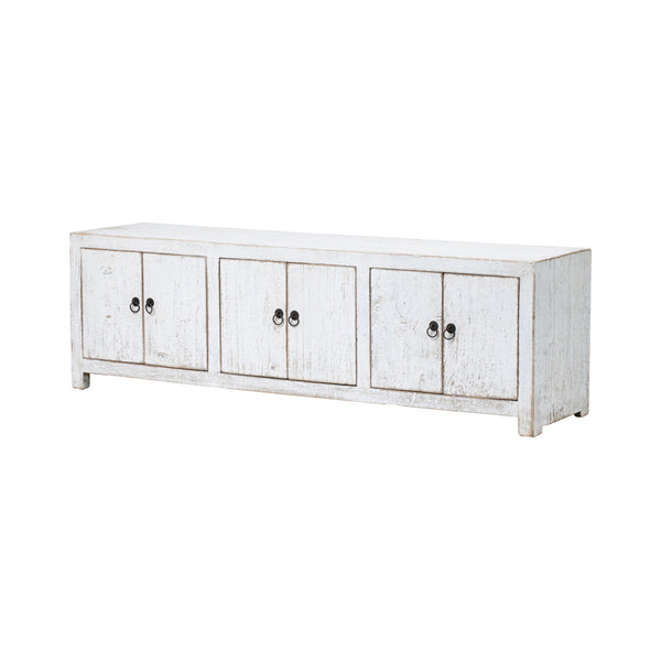 TV Unit White With 6 Doors 178x45x55 cm