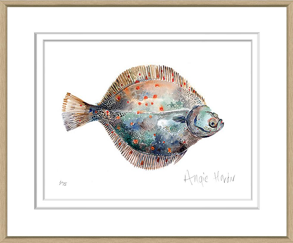 Art in Oak Frame "Fish" 47x58cm