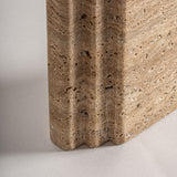 Lamp Layers Travertine with White Shade 42x25x67cm