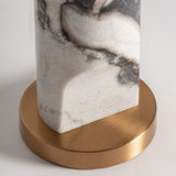 Lamp Curve Marble Bronze 40x40x75cm