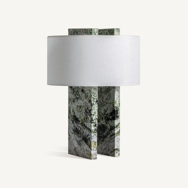 Lamp Moss Green Marble 36x36x50cm