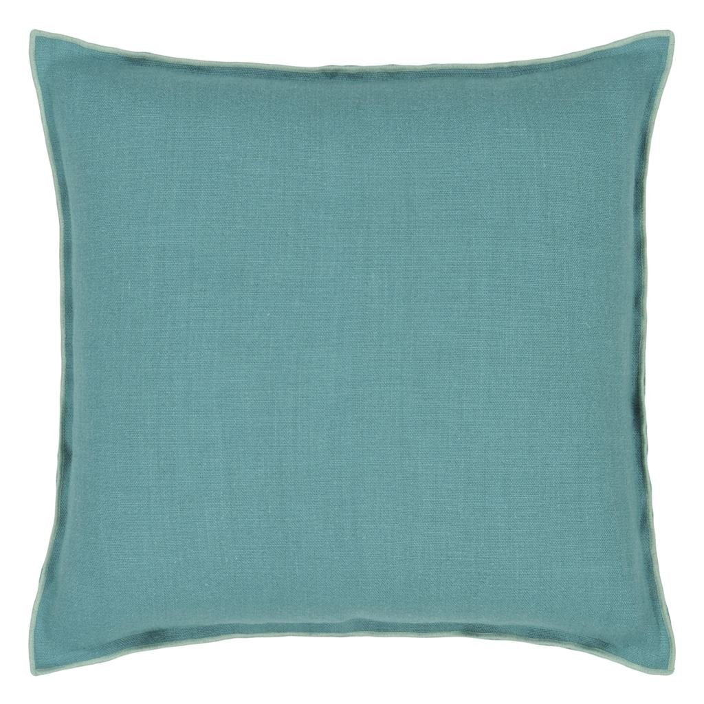 Cushion Brera Lino Turquoise Ocean & Celadon 45x45cm