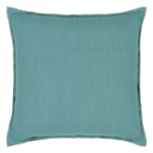 Cushion Brera Lino Turquoise Ocean & Celadon 45x45cm