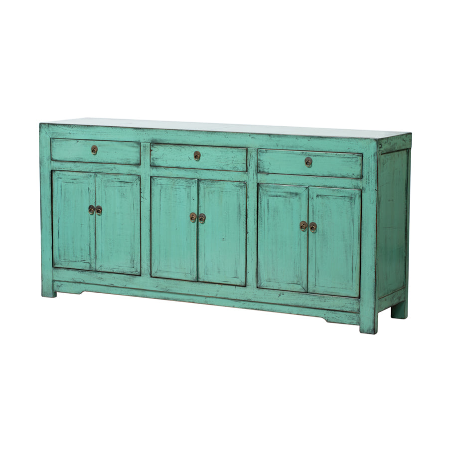 Sideboard Green 6 doors 3 drawers 195x45x95cm