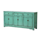Sideboard Green 6 doors 3 drawers 195x45x95cm