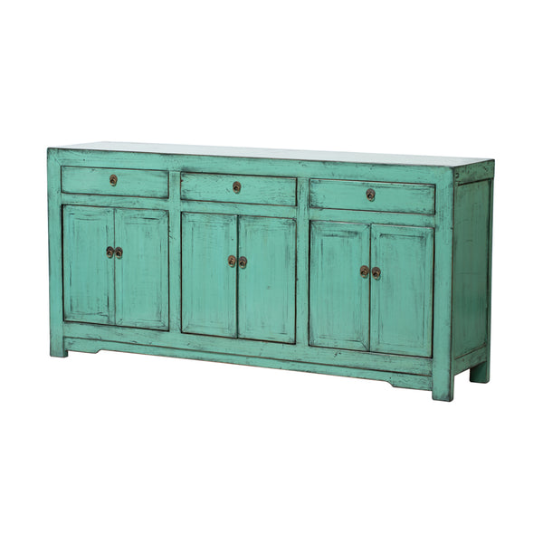Sideboard Green 6 doors 3 drawers 195x45x95cm