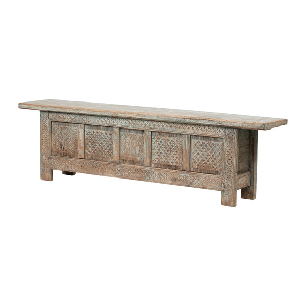 TV Unit Carved Natural White 245x45x70cm