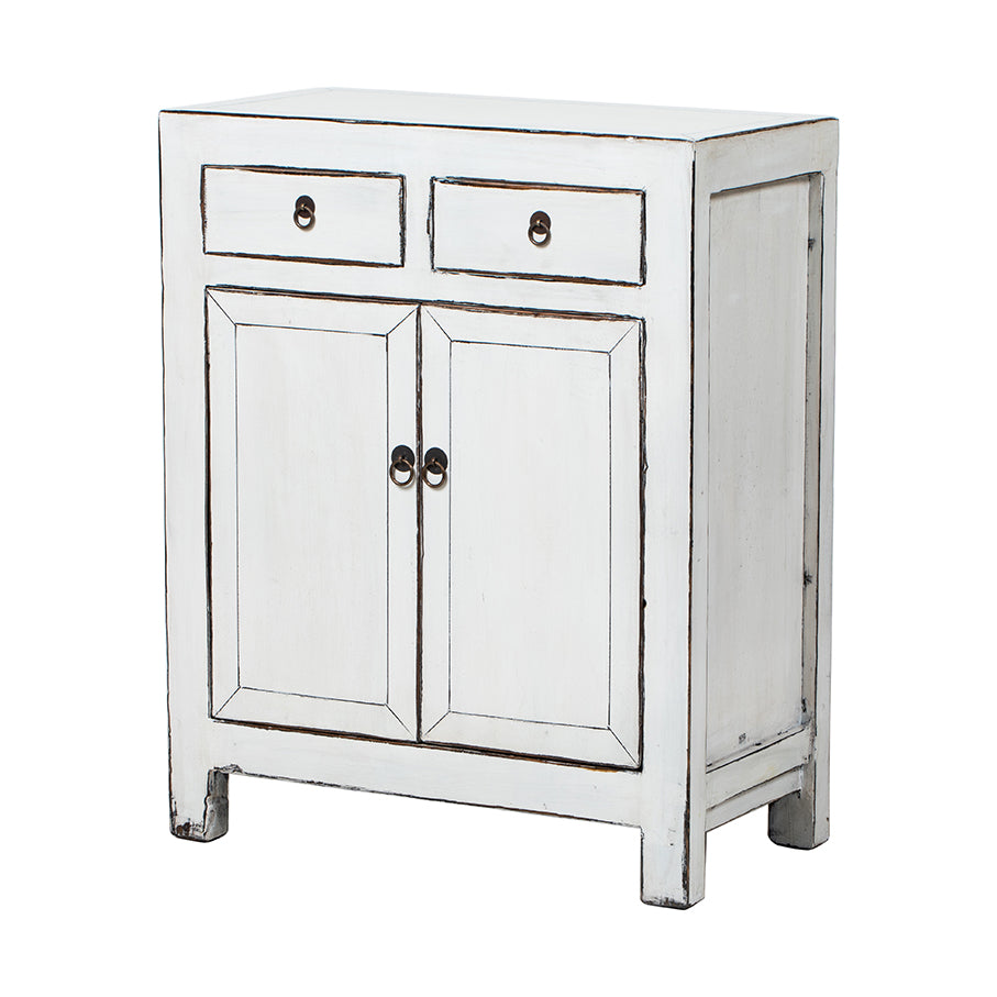 Sideboard White 2 Doors 2 Drawers 77x38x92cm