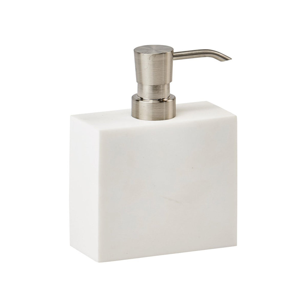 Soap Dispenser Moon White Polymarble