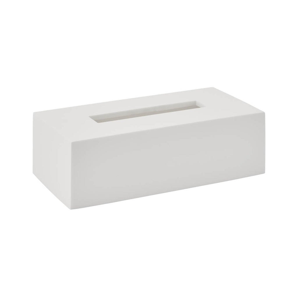Tissue Box Moon White Polymarble