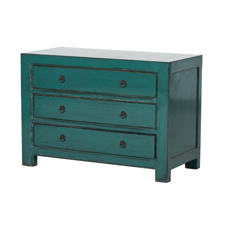 Sideboard Chest Petrol 3 Drawers 95x45x80cm