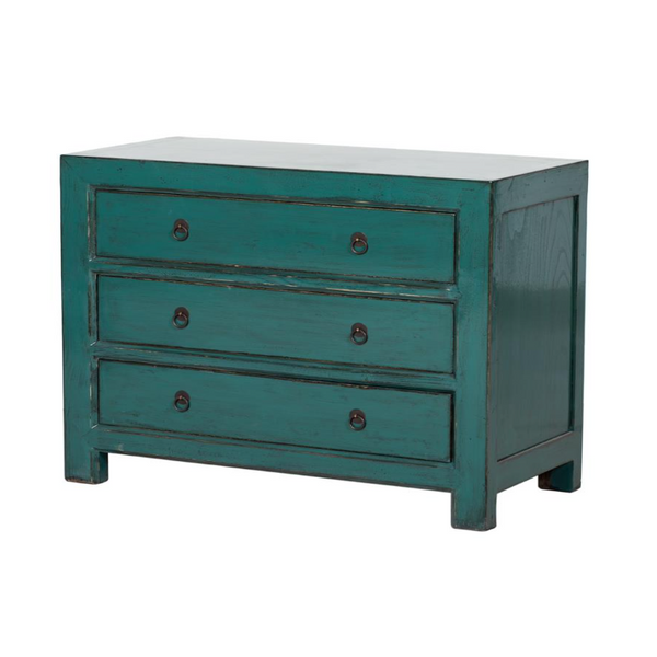 Sideboard Chest Petrol 3 Drawers 95x45x80cm