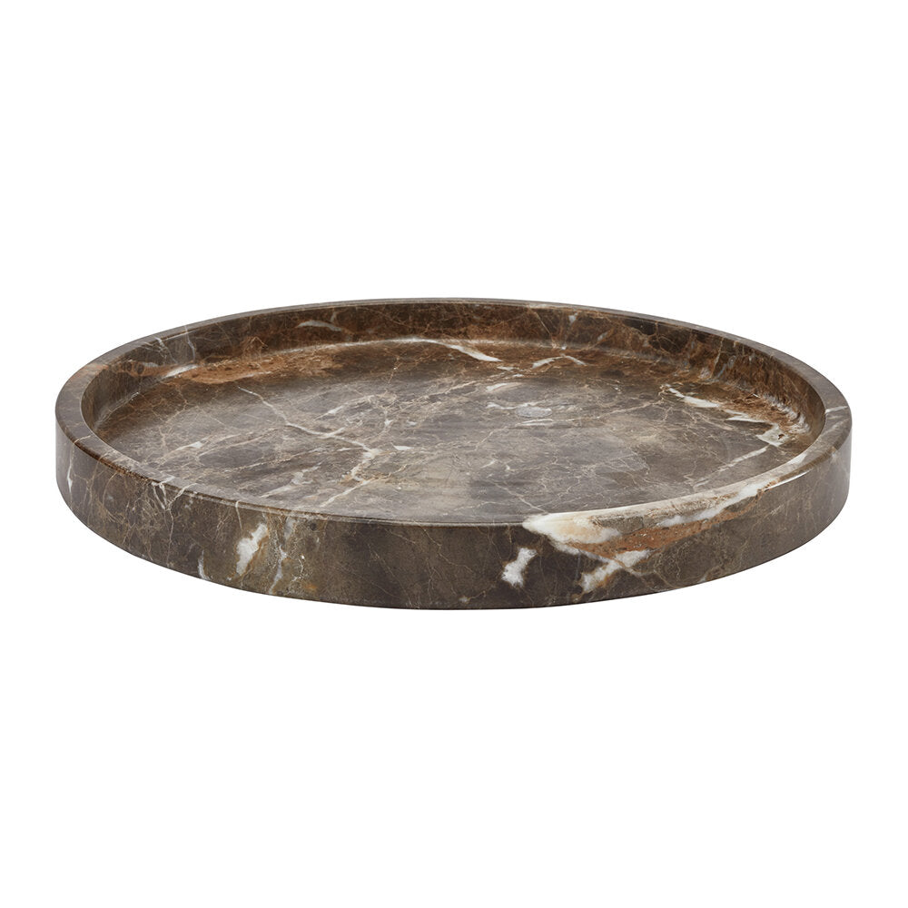 Tray Hammam Brown Marble Round