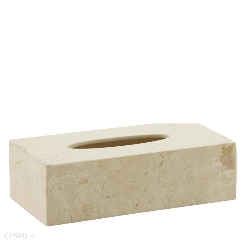 Tissue Box Luxor Cream Marble Long