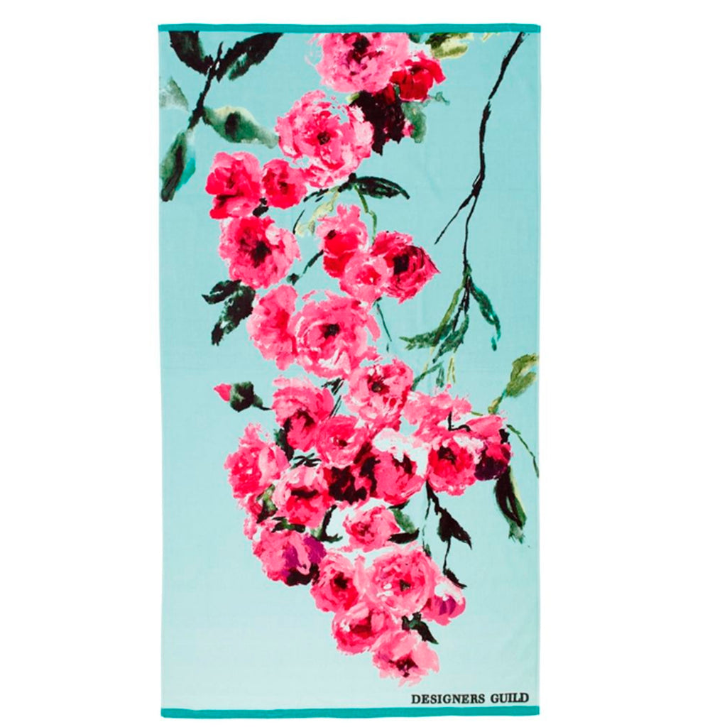Beach Towel Falling Rose Fuchsia by Designers Guild
