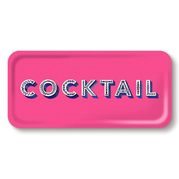 Tray Asta Pink Cocktail 32x15cm