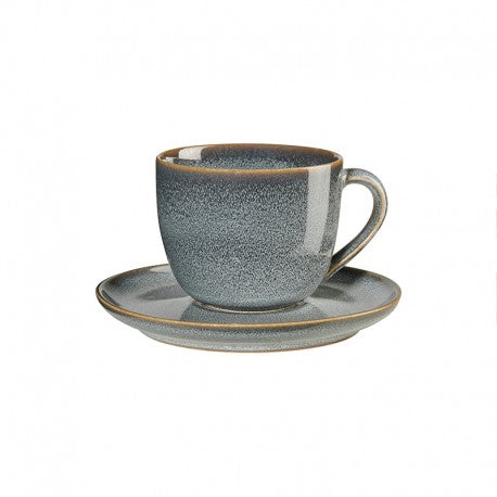 Coffee Cup and Saucer Saison Denim Ceramic - Set of 2