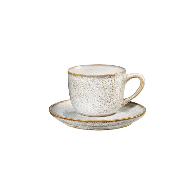 Espresso Cup and Saucer Saison Sand Ceramic - Set of 2