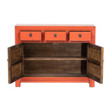 Sideboard Orange 2 Doors 2 Drawers 110x30x85cm