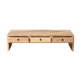 Coffee Table Natural Wood 3 Drawers 160x80x45cm
