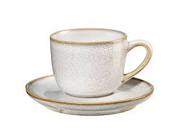 Coffee Cup and Saucer Saison Sand Ceramic - Set of 2
