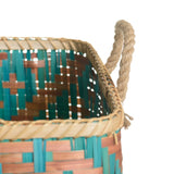 Basket Aztec Petrol Square- Set of 3