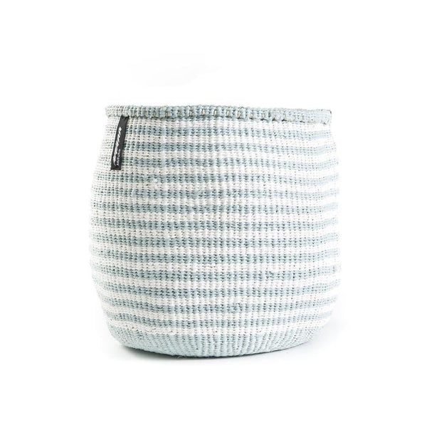 Basket Light Blue Multi-stripes Small 24x21cm