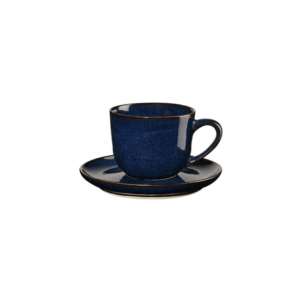 Espresso Cup and Saucer Saison Midnight Blue Ceramic - Set of 2