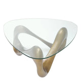 Coffee Table Aventura Glass Gold 100x98x44cm