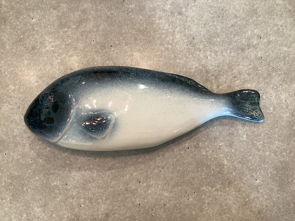 Fish Dorada Dark Blue & White Big