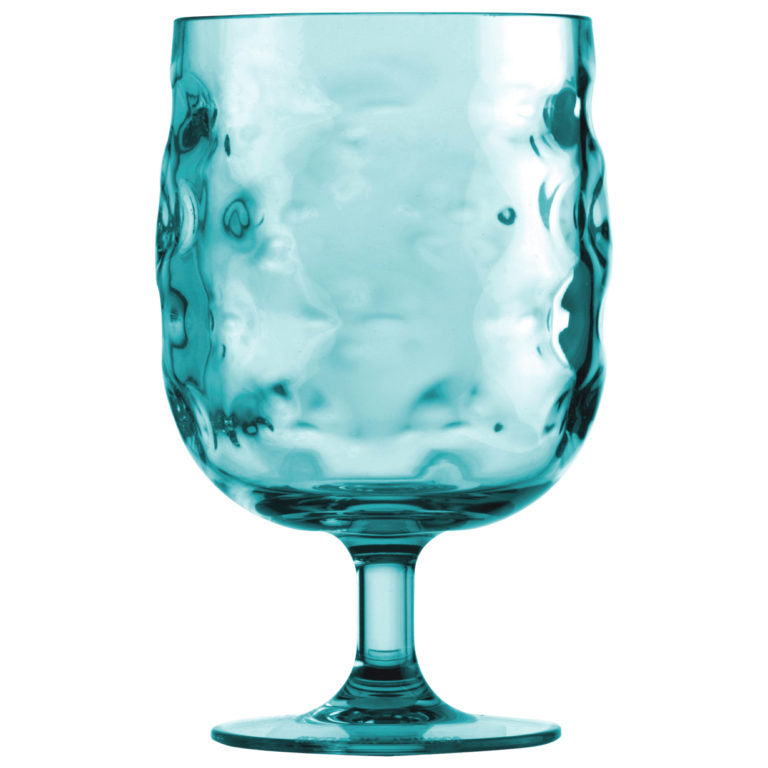 Glass Wine Moon Acqua Turquoise Set 6