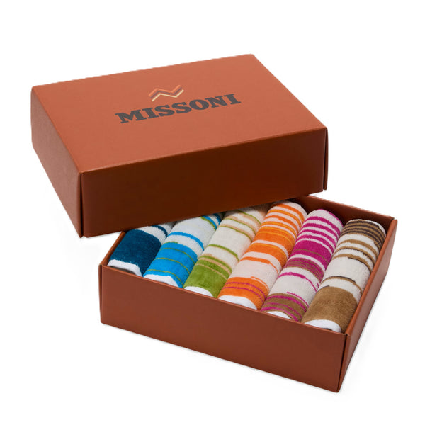 Missoni Face Towel Fiametta Col.100 30x30cm - Box Set of 6