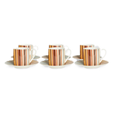 Missoni Espresso Cup and Saucer Jenkins Stripes- Set of 6