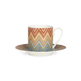 Missoni Espresso Cup and Saucer Jarris ZigZag Multi- Set of 2