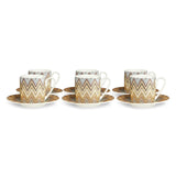 Missoni Espresso Cup and Saucer Jarris ZigZag Beige- Set of 6