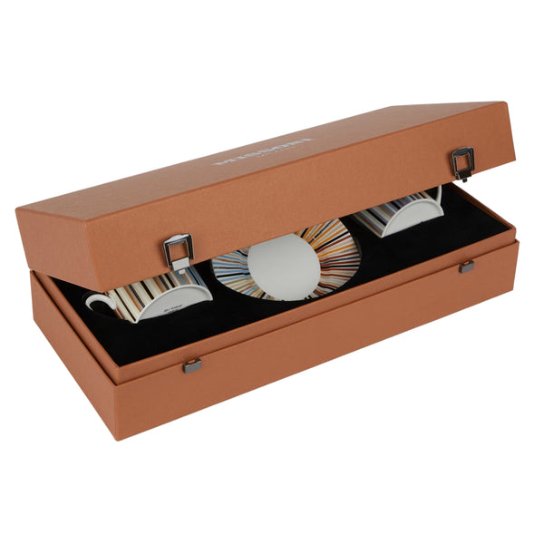 Missoni Tea/Coffee Cup and Saucer Jenkins Stripes - Set of 2