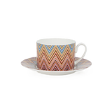 Missoni Tea/Coffee Cup and Saucer Jarris ZigZag Multi - Set of 2