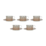 Missoni Tea/Coffee Cup and Saucer Jarris ZigZag Beige - Set of 6