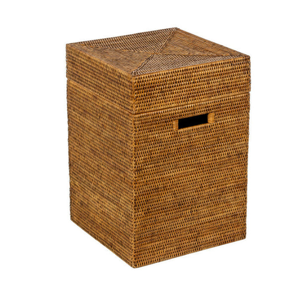Laundry Basket Rattan Weave Natural 38x38x55cm