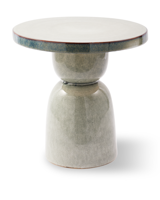 Side Table Pawn Round Grey Ceramic Ø40xH40cm