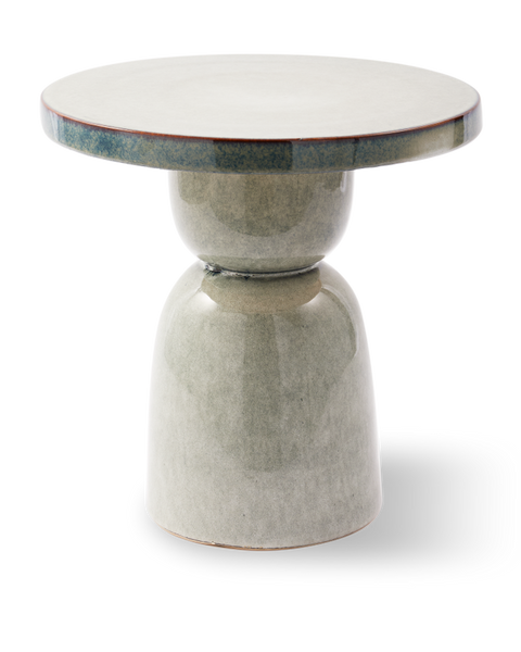 Side Table Pawn Round Grey Ceramic Ø40xH40cm