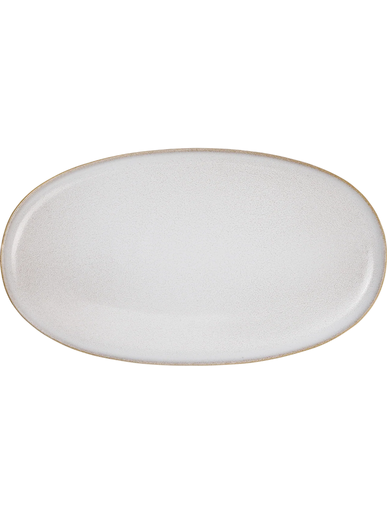 Oval Plate Saison Sand Ceramic 31 x 18 cm