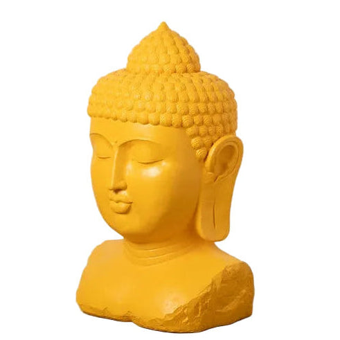 Buddha Head Yellow 61x56x108cm
