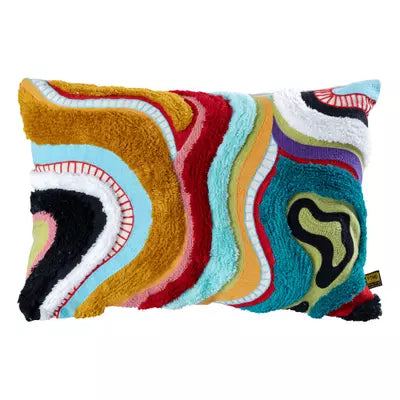 Cushion Courtneay Blue rectangle embroidery 57x38cm